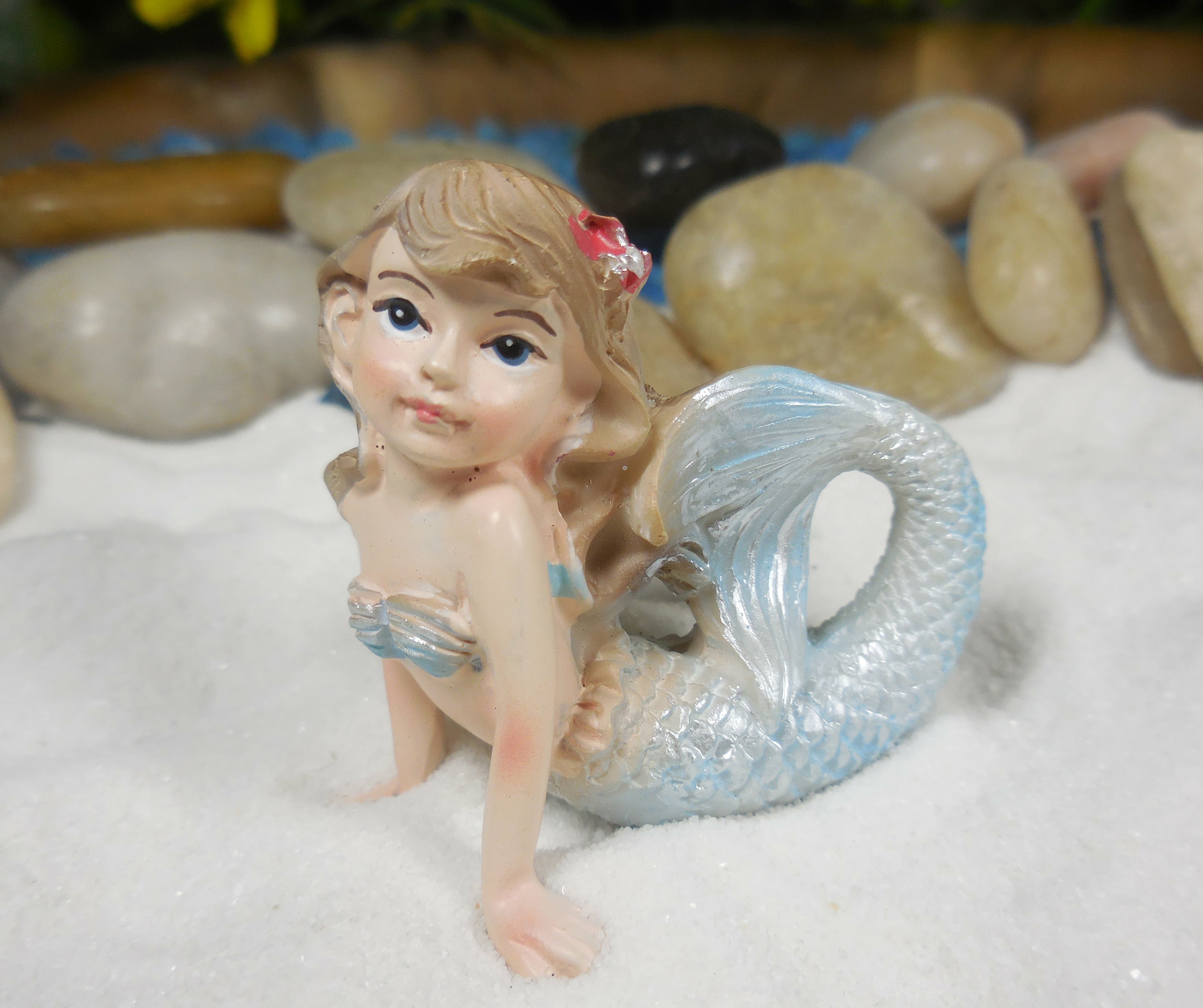 Miniature Princess Crystaline Mermaid Figurine Home Garden And Party Decor